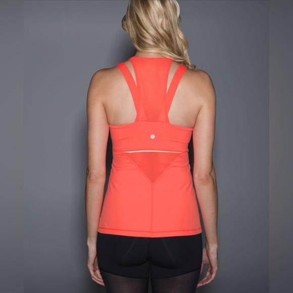Lululemon Running In The City Tank Orangeish Size 2 - Picture 4 of 15